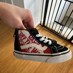 ✨Toddler Vans Black Red High-Top Sneakers Size 5.5 (toddler)✨